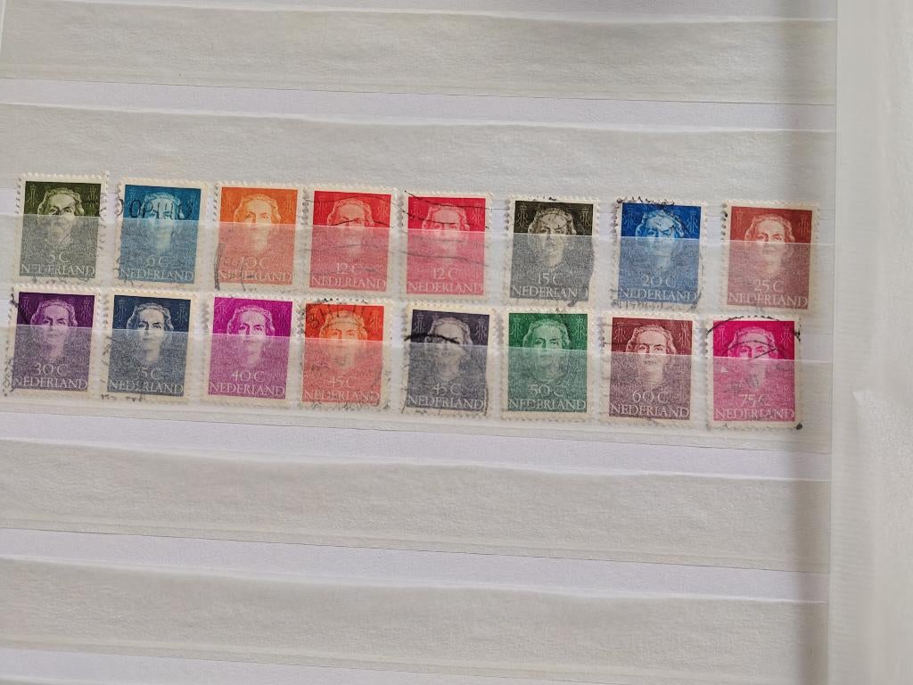 Juliana En Face 1949-1951 NVPH 518-533, Postzegels en Munten, Postzegels | Nederland, Verzenden, Na 1940, Gestempeld