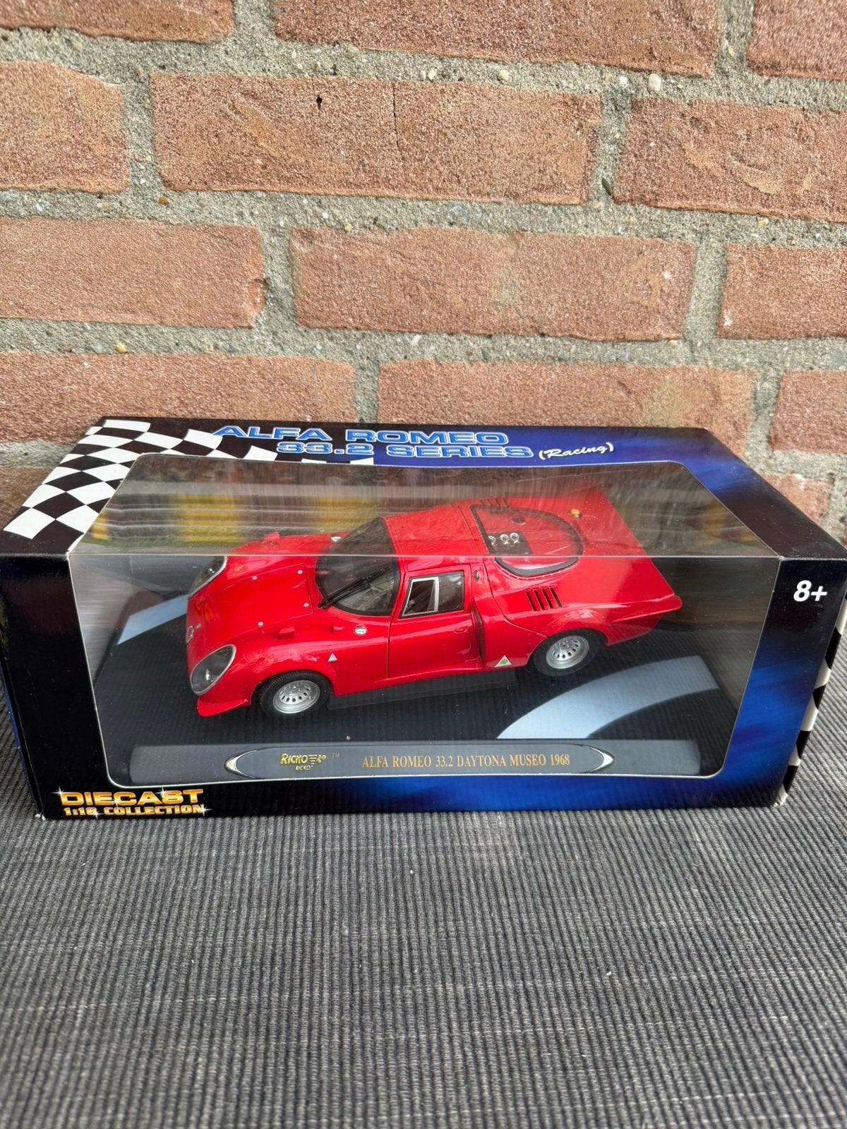 1:18 Ricko Alfa Romeo 33.2 Daytona museo …… 59,50, Hobby en Vrije tijd, Ophalen of Verzenden, Zo goed als nieuw, Overige merken