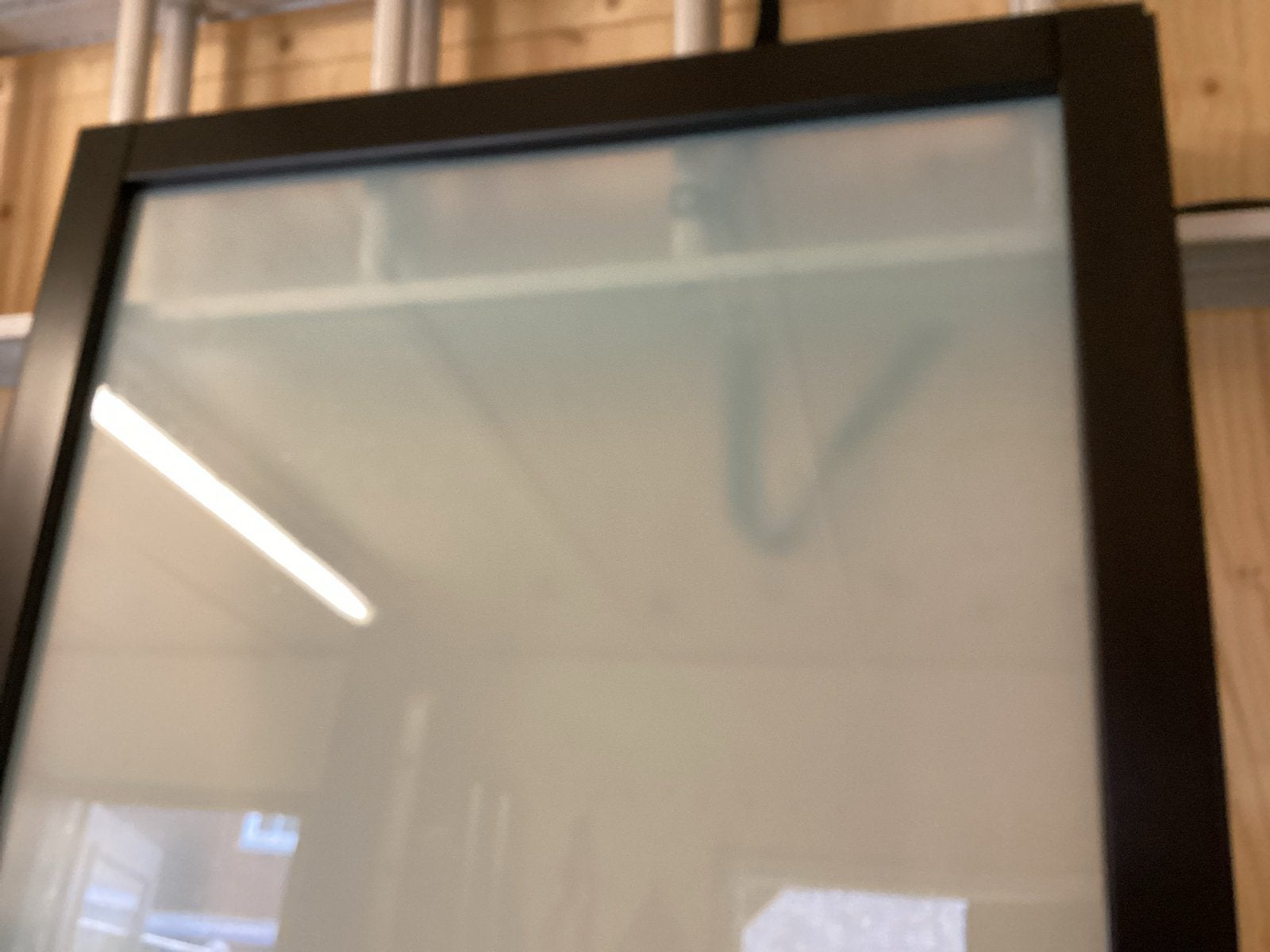 Deur met glaspanelen, helder met folie. 88x231,5 opdek zwart, Ophalen, Gebruikt, 80 tot 100 cm, 215 cm of meer