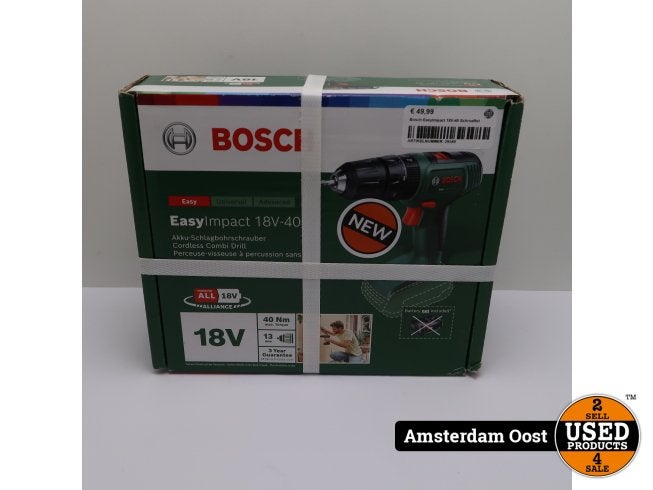 Bosch EasyImpact 18V-40 Body | Nieuw in Doos, Bosch, Nieuw, Support@bosch.com, Robert Bosch GmbH
Robert-Bosch-Platz 1
70839 Gerlingen-SchillerhÃ¶he
Germany