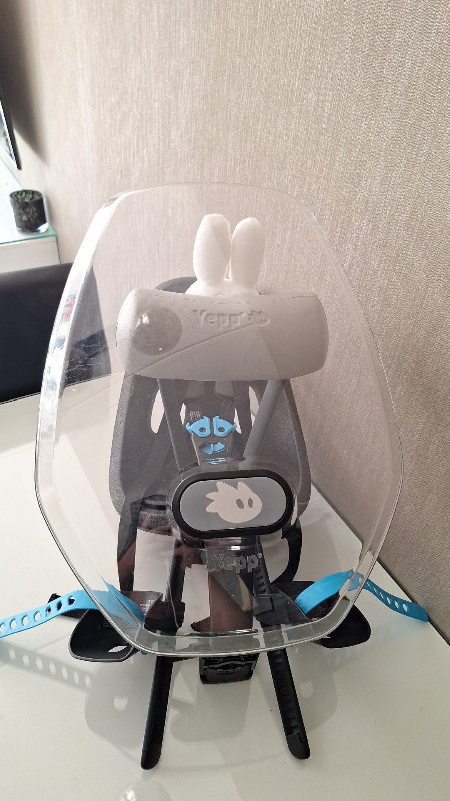 Thule Yepp Nexxt 2 Mini fietsstoeltje - Blauw, Voetsteuntjes, 0 t/m 18 kg, Voorzitje, Ophalen of Verzenden
