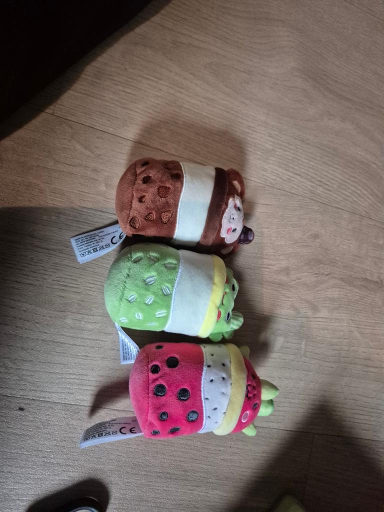 3 kleine bubble tea knuffels met hoofdjes bobba tea, Ophalen of Verzenden, Zo goed als nieuw, Overige typen