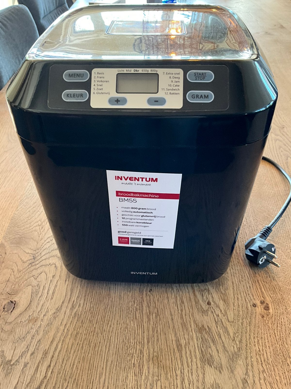 Inventum broodbakmachine BM55, Ophalen of Verzenden, Zo goed als nieuw, Kijkvenster