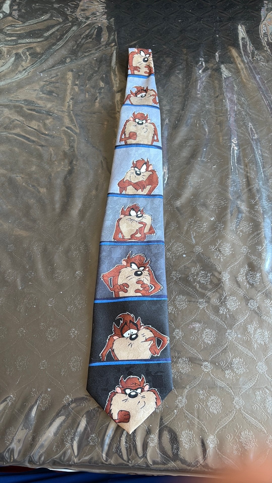 Vintage Tasmanian Devil stropdas vd Looney Tunes, Kleding | Heren, Stropdassen, Ophalen of Verzenden, Gedragen, Blauw