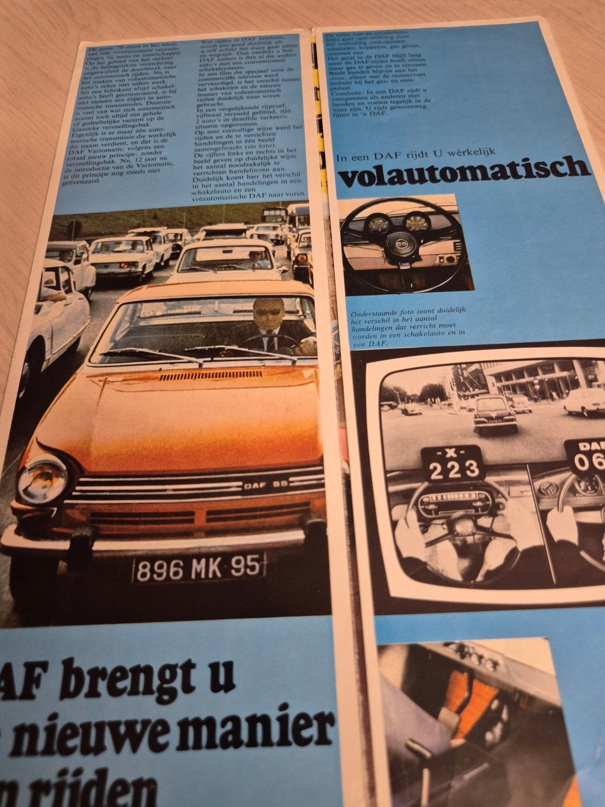 1971 Daf personen wagens Variomatic folder óók Marathon 4cil, Ophalen of Verzenden, Zo goed als nieuw, Overige merken