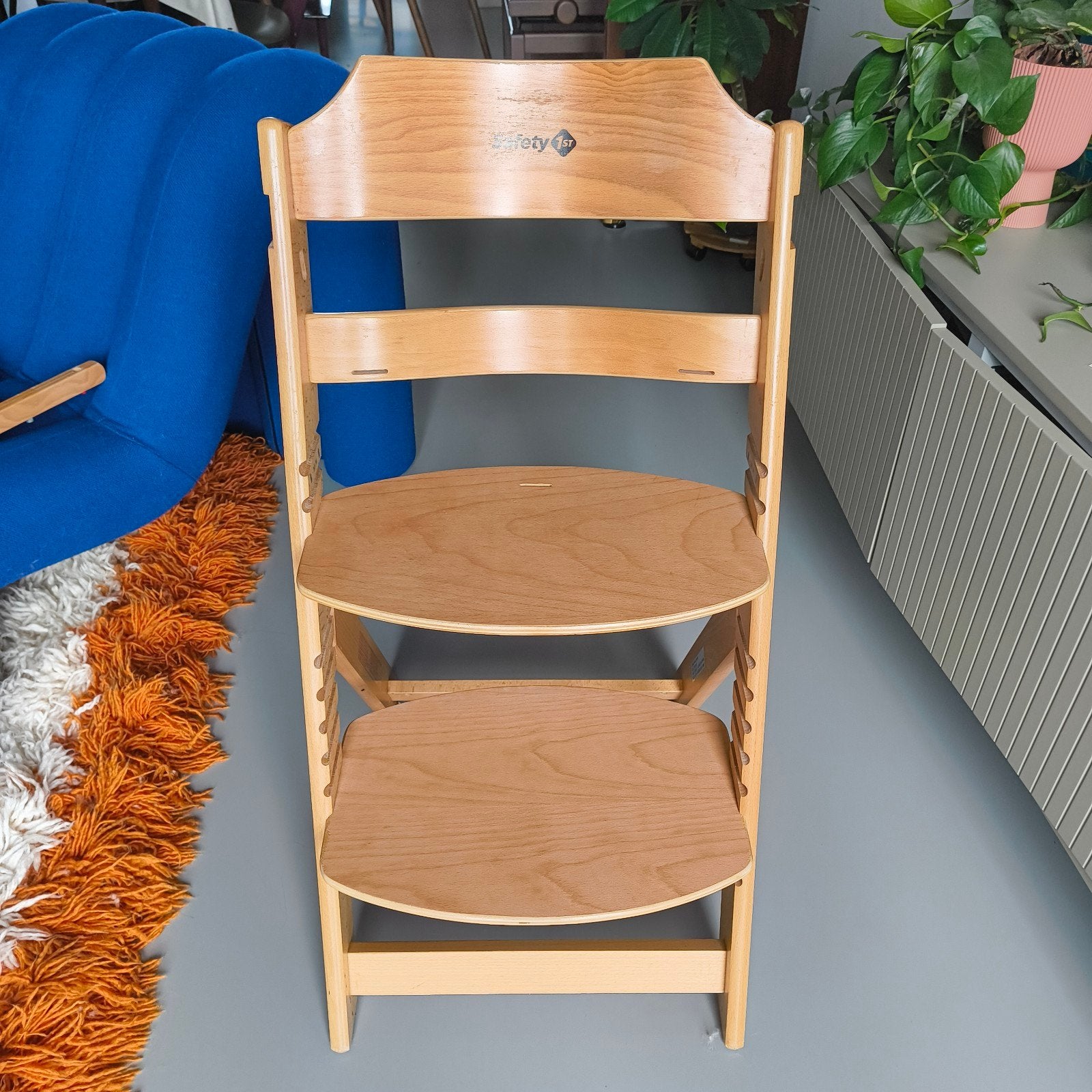 Safety 1st Timba Meegroeistoel - Houten Kinderstoel, Ophalen, Gebruikt, Meegroeistoel, Afneembaar eetblad
