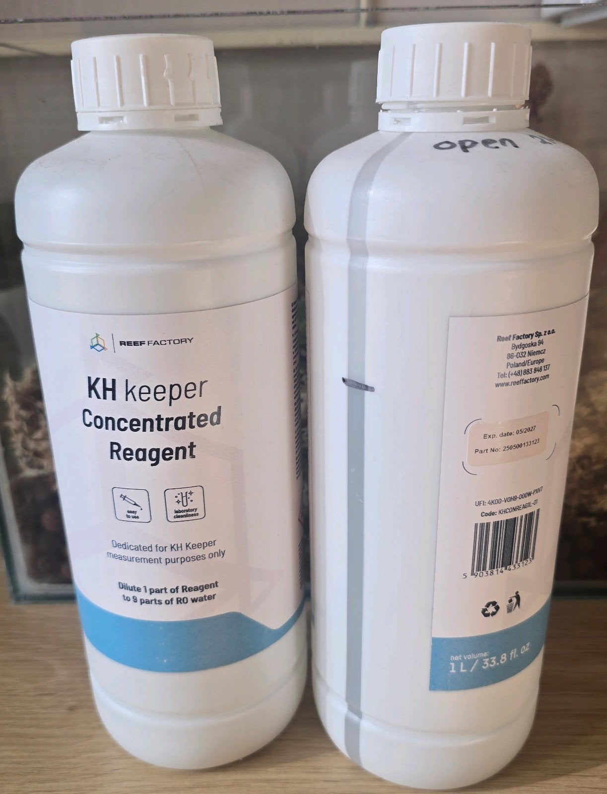 Kh keeper concentrated reagent Reef factory, Ophalen of Verzenden, Zo goed als nieuw, Gevuld zeewateraquarium, Reef Factory
