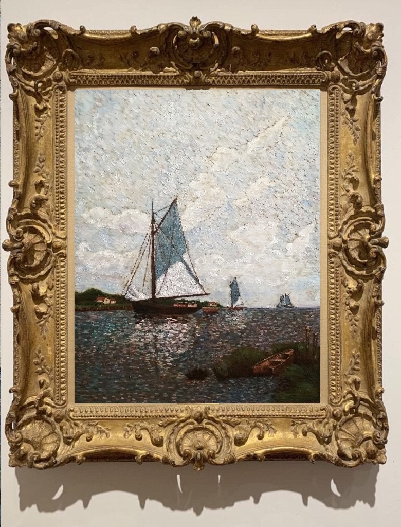 "Zeilen" Impressionistisch schilderij, Impressionistisch, Olieverf, Origineel werk, Maritiem / water