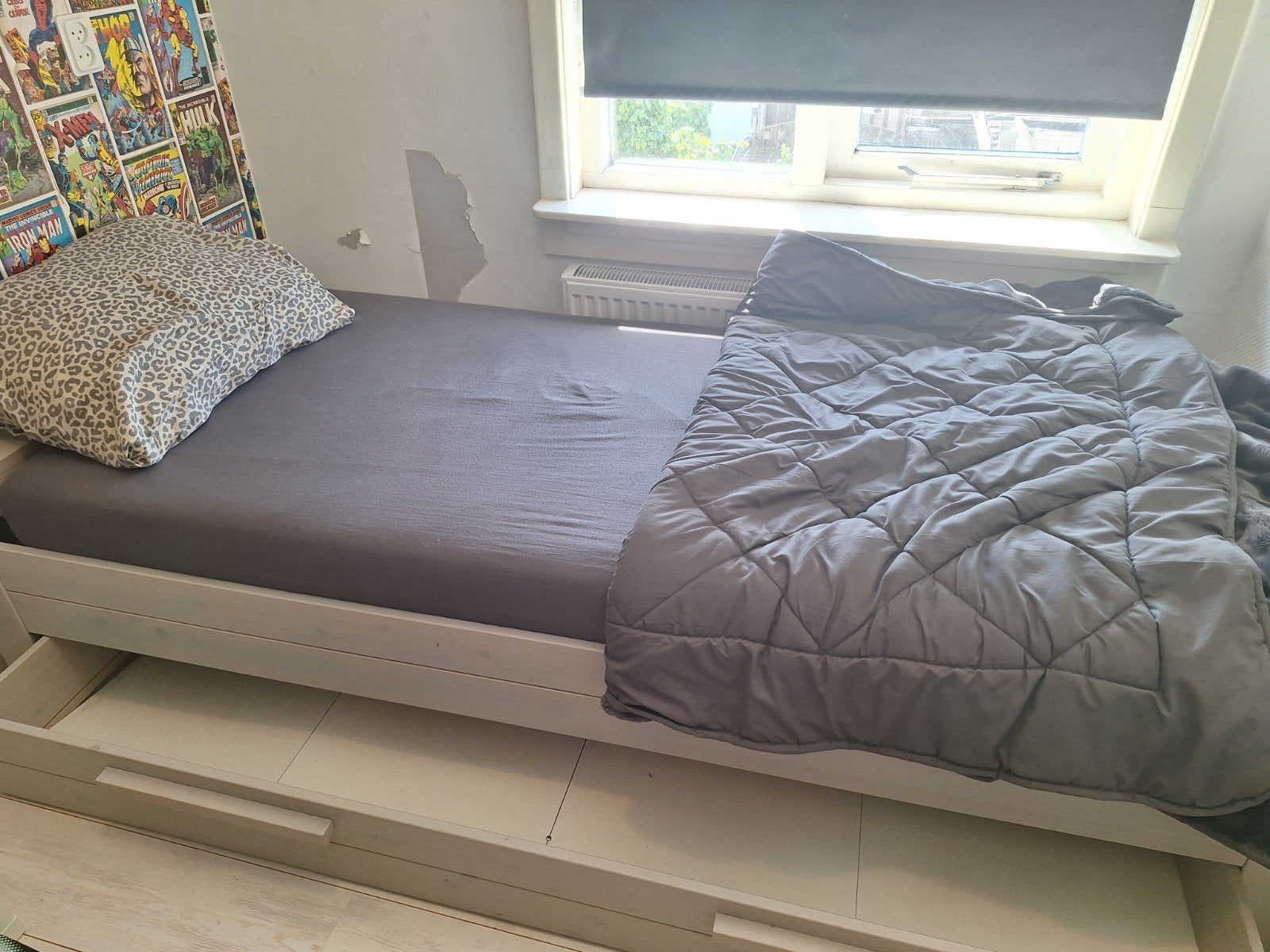 1 persoons bed 90 x 200, Ophalen, Gebruikt, 90 cm, Eenpersoons