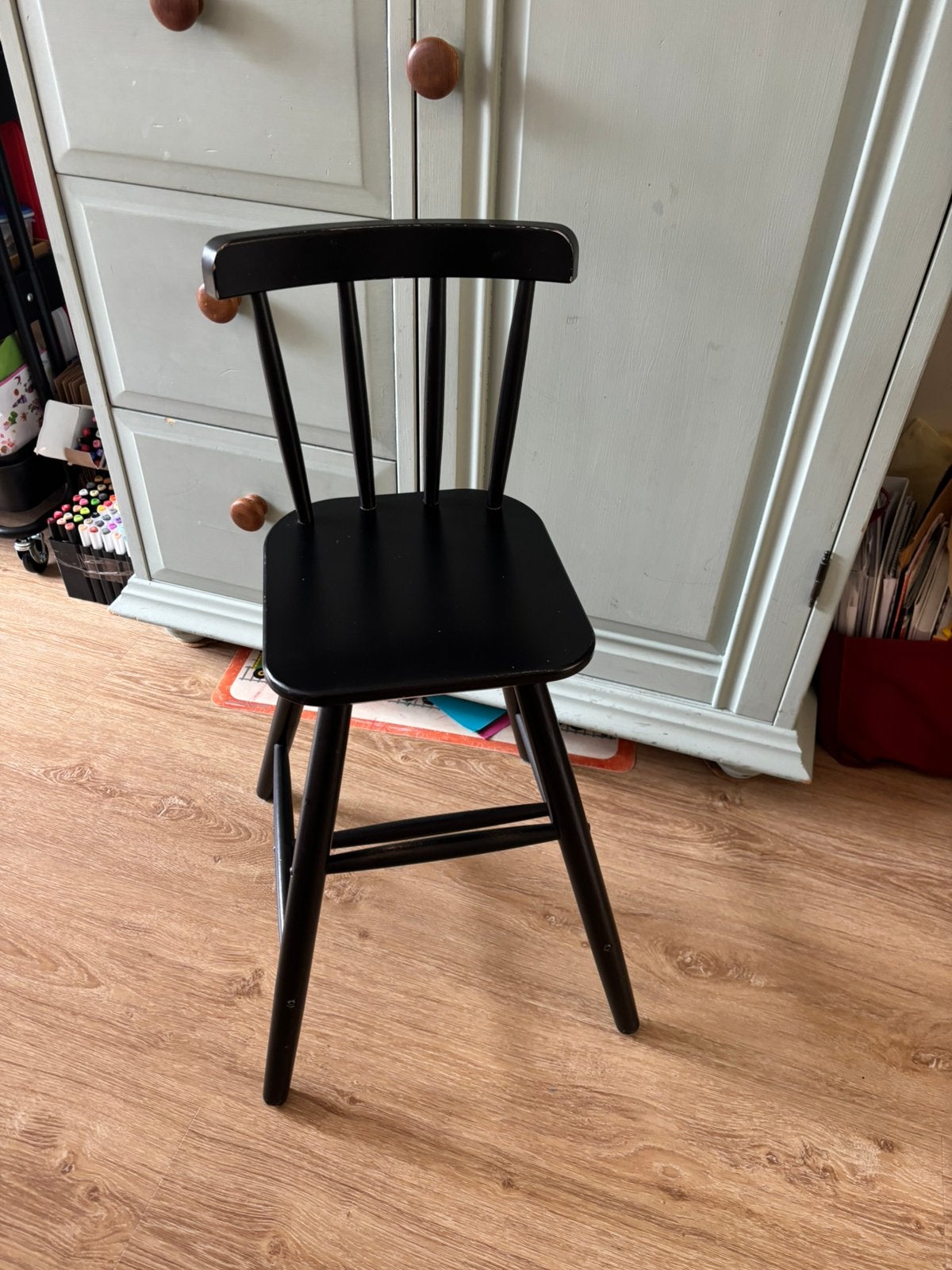 Ikea agam kinderstoel zwart hoge stoel, Ophalen, Gebruikt, Overige typen