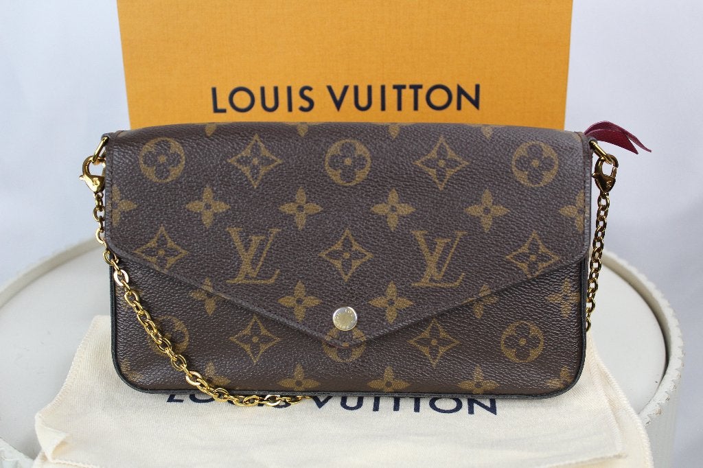 Louis Vuitton Pochette Félicie - 1318, Gebruikt, Bruin, Schoudertasje, Ophalen of Verzenden