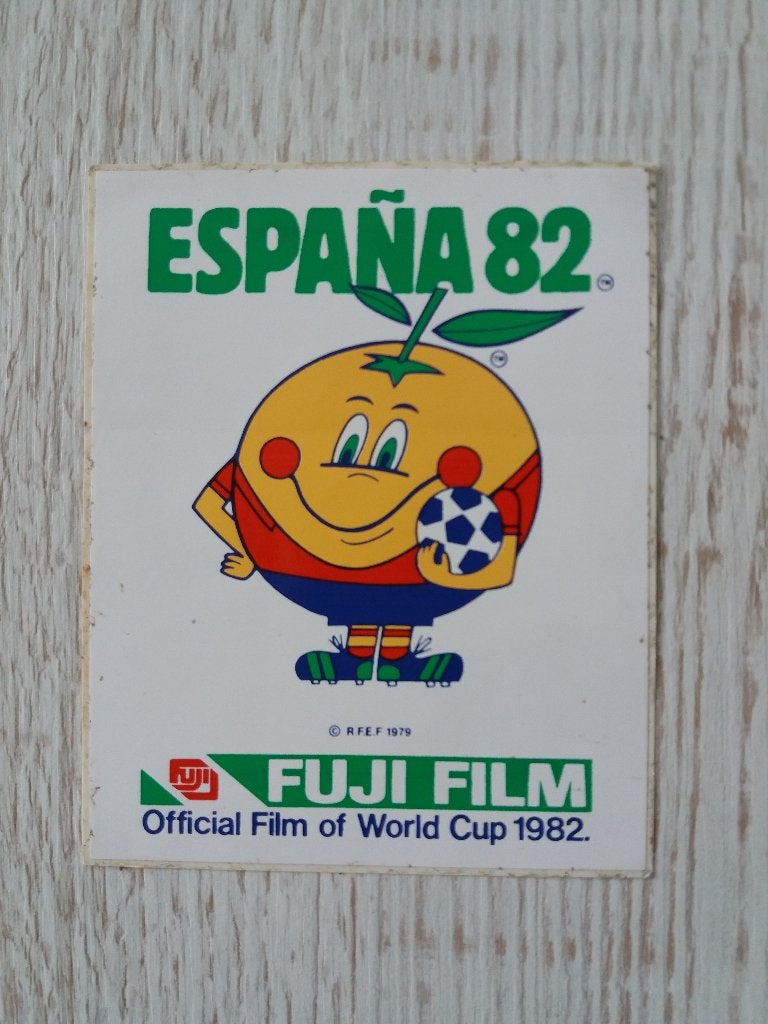 sticker ESPANA 82 FUJI FILM, Ophalen of Verzenden, Zo goed als nieuw, Merk