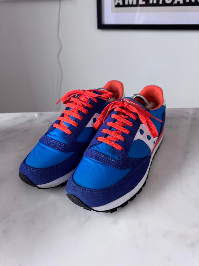Saucony Jazz sneakers blauw/oranje, Blauw, Ophalen of Verzenden, Sneakers of Gympen, Zo goed als nieuw