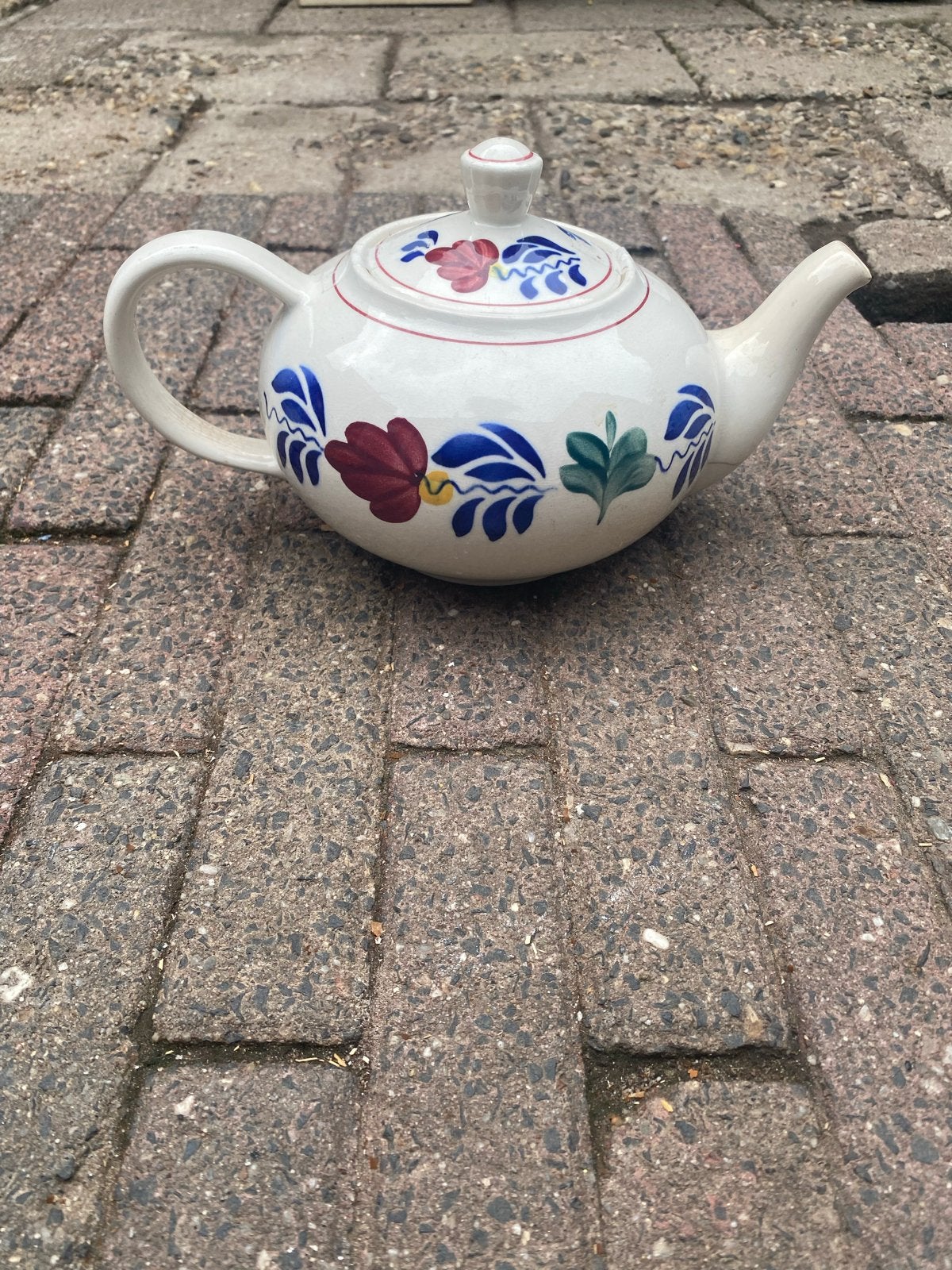 Boch Boerenbont theepot - Handgeschilderd, Ophalen
