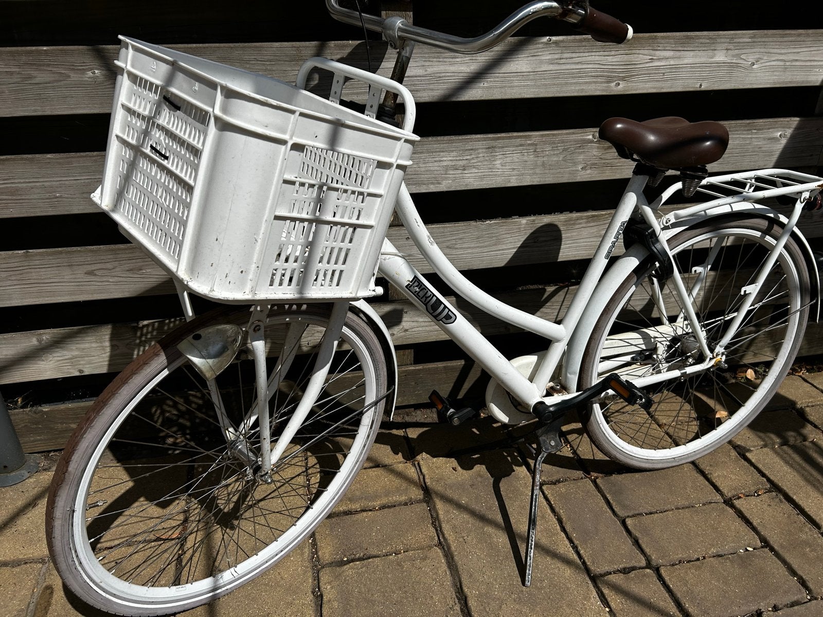 Witte Sparta Pick Up 28” opoe fiets - Fietst perfect!, Ophalen, Gebruikt, Terugtraprem
