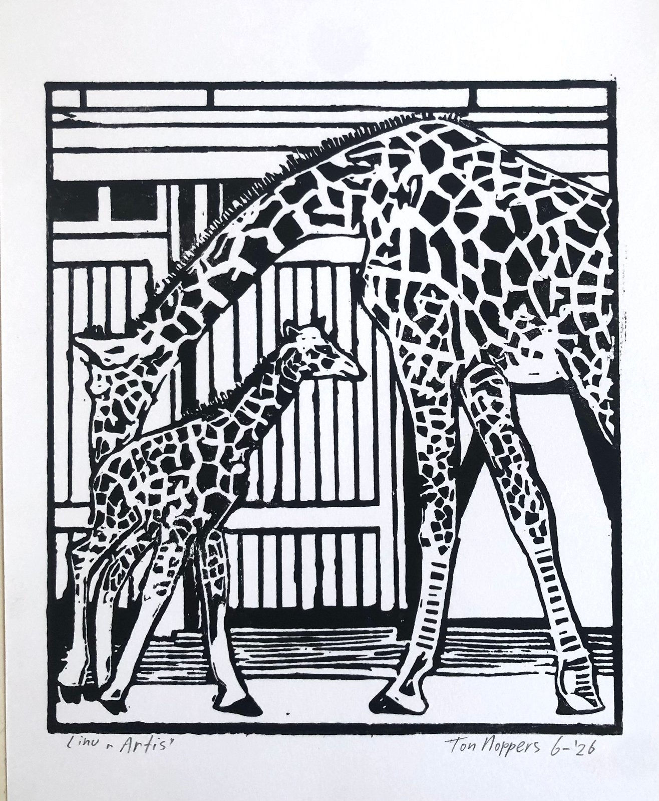 Lino “Artis-giraffen”, Ophalen of Verzenden