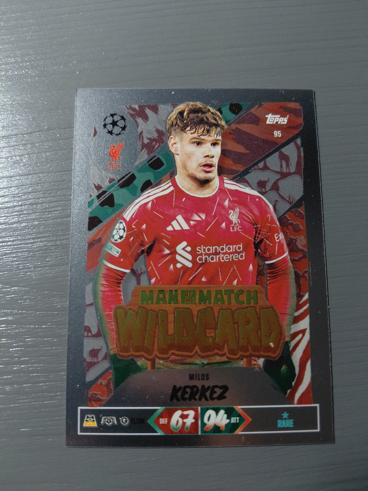 milos kerkez (liverpool) wildcard topps match attax 2027, Ophalen of Verzenden, Nieuw, Buitenlandse clubs, Spelerskaart