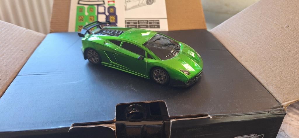 RC Lamborghini 4X4 GYRO LEDS 1:43 SCHAAL, Ophalen of Verzenden, Zo goed als nieuw, RTR (Ready to Run)