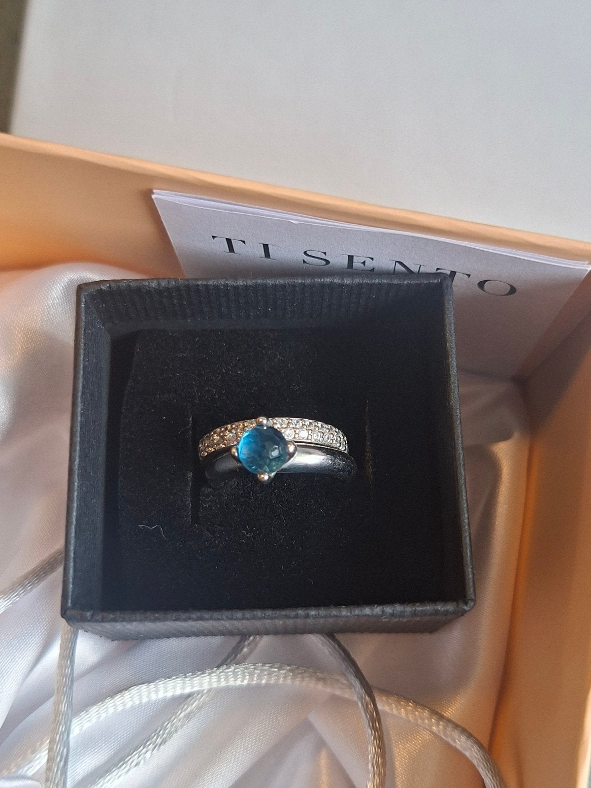 ti sento ringen maat 16 2 stuks, Ophalen of Verzenden, Kleiner dan 17, Dame, Zilver