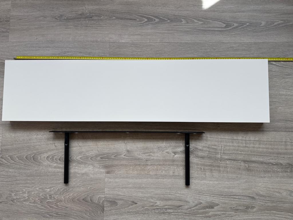 IKEA LACK wandplank 110cm wit met zwarte beugels, Ophalen, Gebruikt
