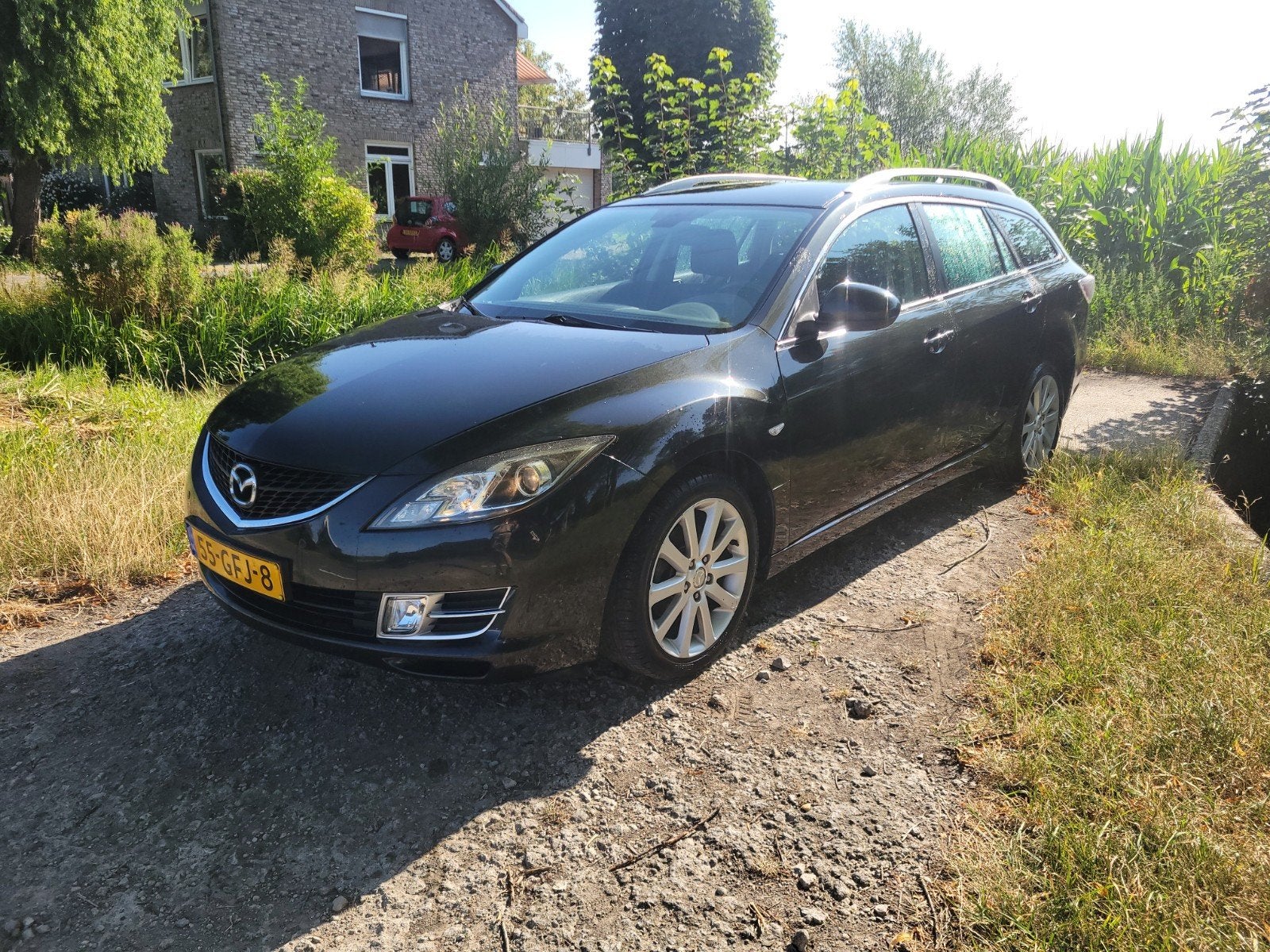 Mazda 6 2.0 Sportbreak 2008 Zwart, Auto's, Mazda, Voorwielaandrijving, 1330 kg, Stof, Zwart