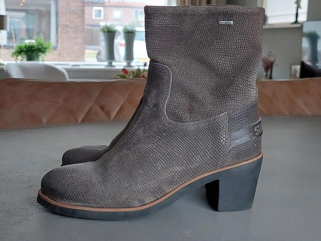Shabbies Enkellaarsjes Grijs Maat 35 - ZGAN, Shabbies, Lage of Enkellaarzen, Ophalen of Verzenden, Zo goed als nieuw