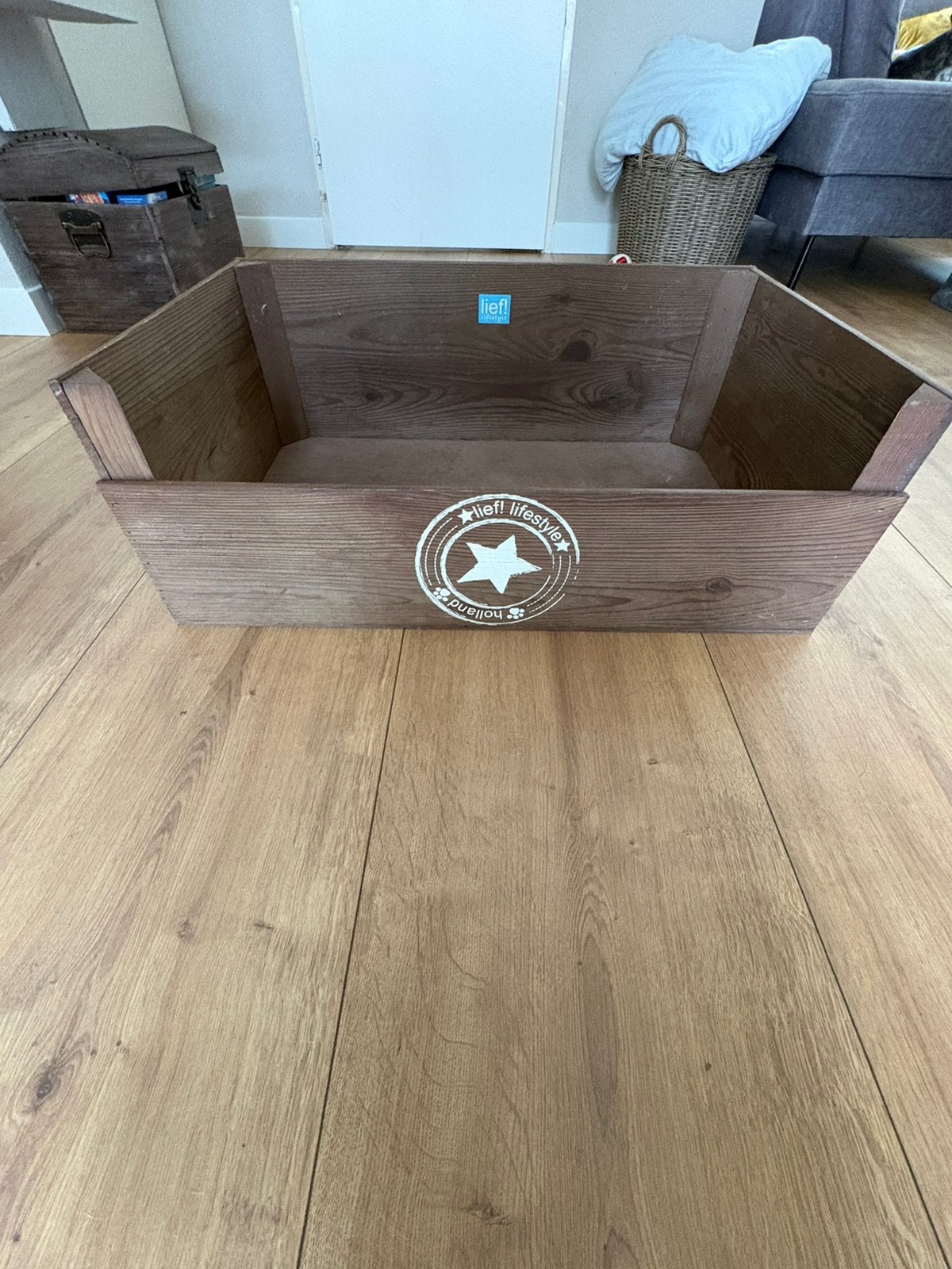 Houten hondenmand Lief! Lifestyle 50 x 70 x 45 cm, Dieren en Toebehoren, Hondenmanden, Ophalen, Gebruikt, Overige