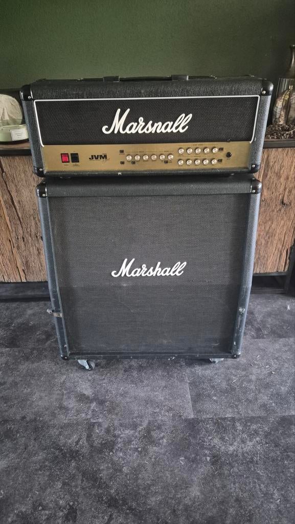 Marshall JVM 205H + cab, Muziek en Instrumenten, Versterkers | Bas en Gitaar, Ophalen, Gebruikt, Gitaar, 50 tot 100 watt