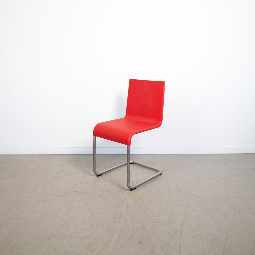 Vitra Maarten .05 Stoel Rood Kunststof - Staal, Huis en Inrichting, Stoelen, Niet ingevuld, Zo goed als nieuw, Niet ingevuld, Niet ingevuld