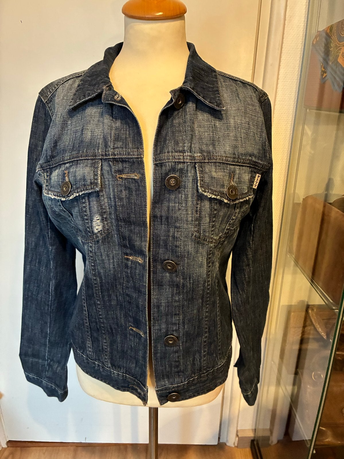 MISS ETAM  spijkerjack  - Maat 38, Ophalen of Verzenden, Gedragen, Maat 38/40 (M), Blauw