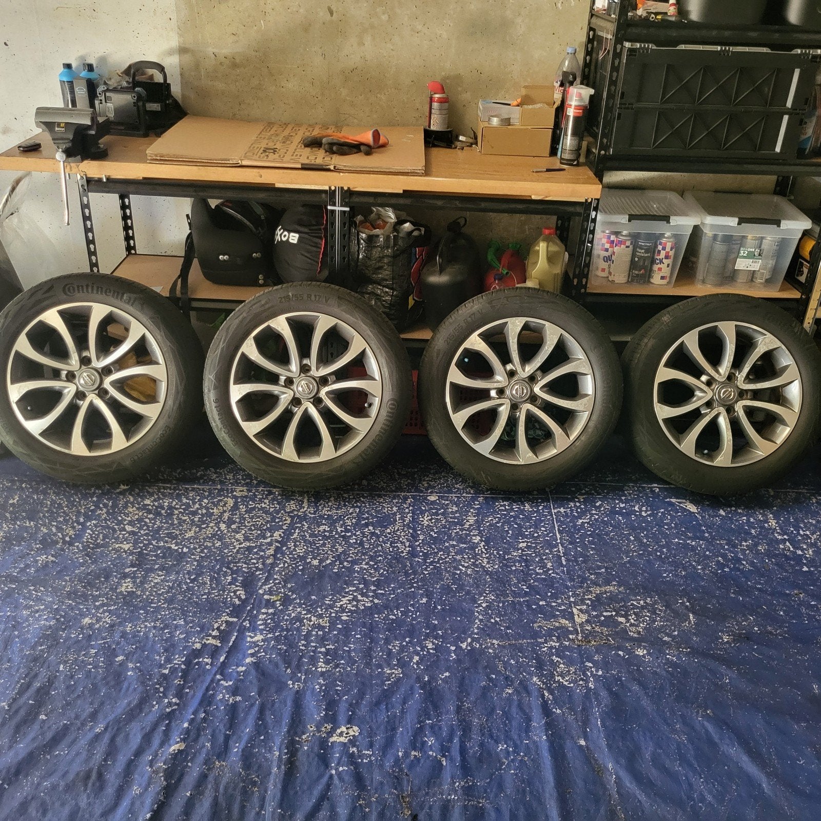 4x orginele Nissan Juke lichtmetalen velgen, Auto-onderdelen, Ophalen, Banden en Velgen, 17 inch, Zomerbanden