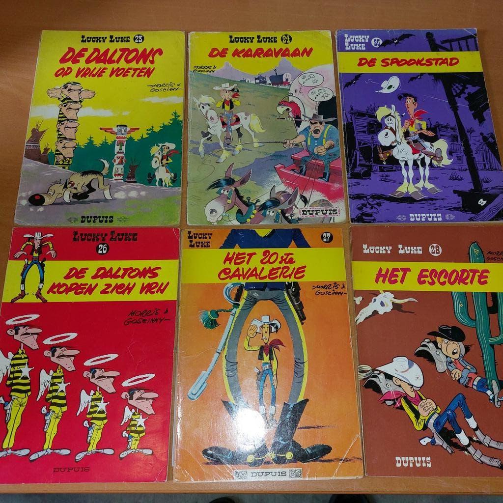 Lucky Luke verzameling 11 x oude 1e druk oa Dupuis, Boeken, Stripboeken, Meerdere stripboeken, Ophalen of Verzenden, Gelezen, Morris