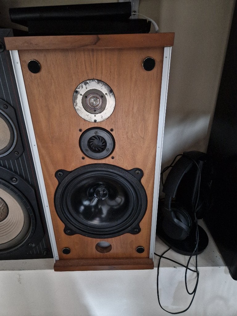 stereo vintage hifi luidspreker boxen te koop!!, Stereo speakers, Gebruikt, Minder dan 60 watt, Ophalen