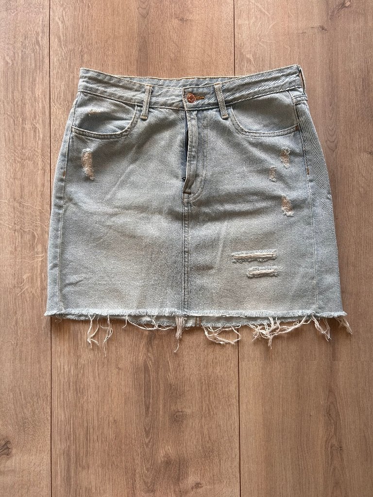 H&M spijkerrok lichtblauw (Maat M), Maat 38/40 (M), H&M, Blauw, Ophalen of Verzenden