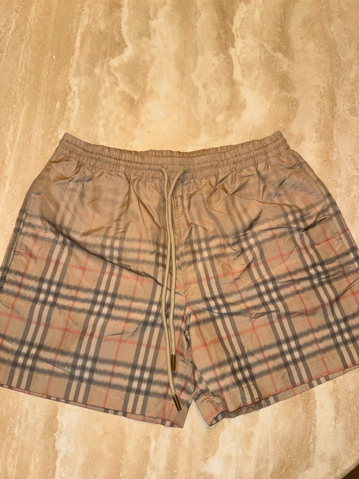 Burberry Zwembroek, Ophalen, Maat 52/54 (L), Beige, Zwemshort