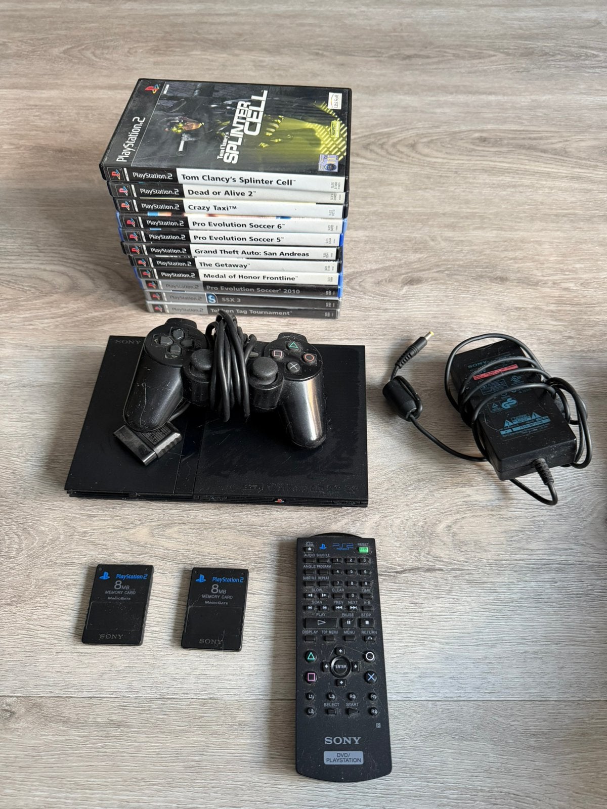 Sony Playstation 2, Ophalen, Gebruikt, Zwart, Met games