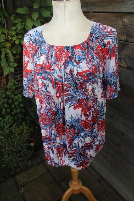 Blouson wit/ blauw/ rood Magna mt 40/42 Vaste prijs AANBIED, Kleding | Dames, Maat 38/40 (M), Verzenden, Blauw, Magna