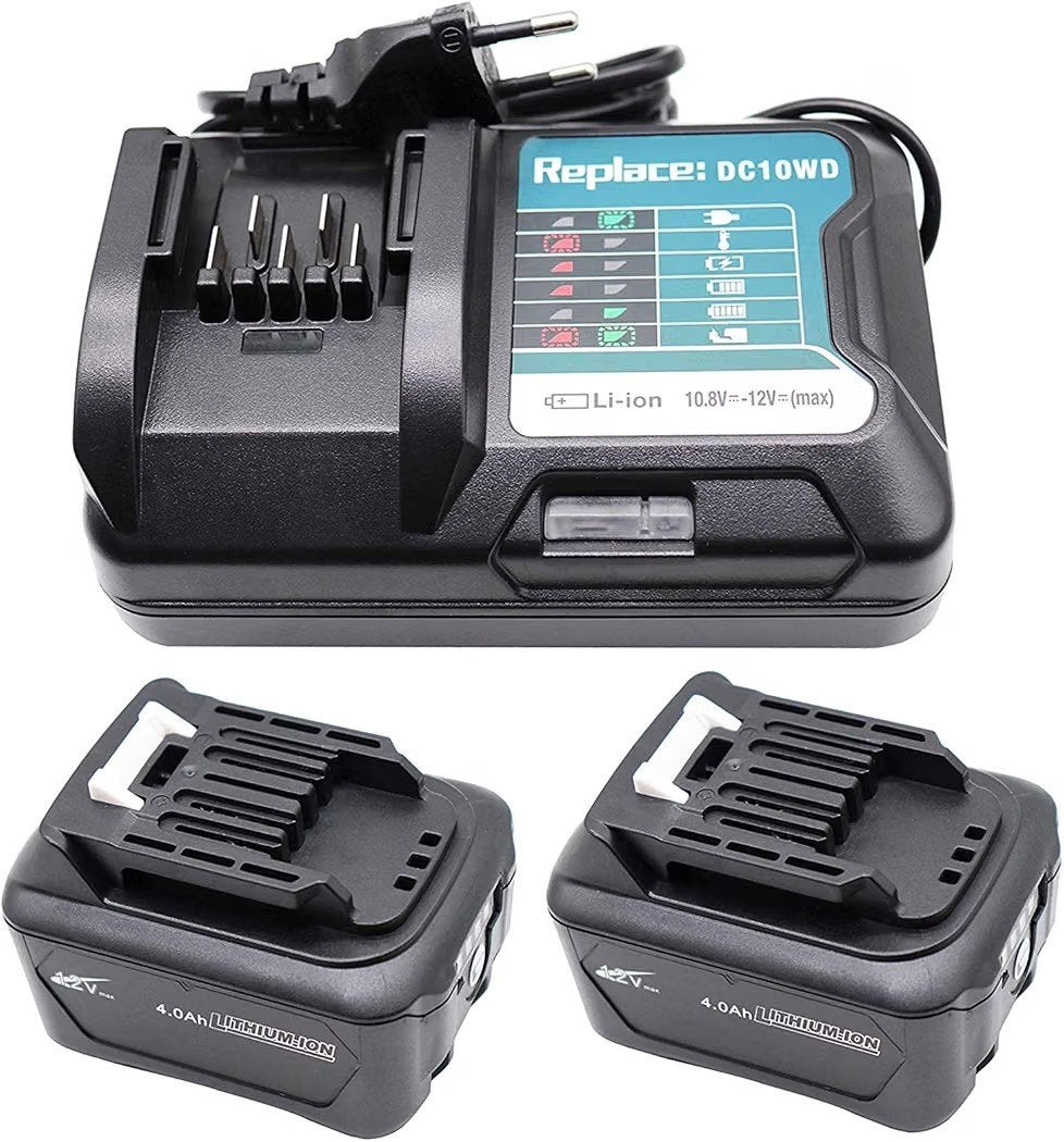 Replace 12v 4.0ah accu's met oplader voor makita, Ophalen of Verzenden