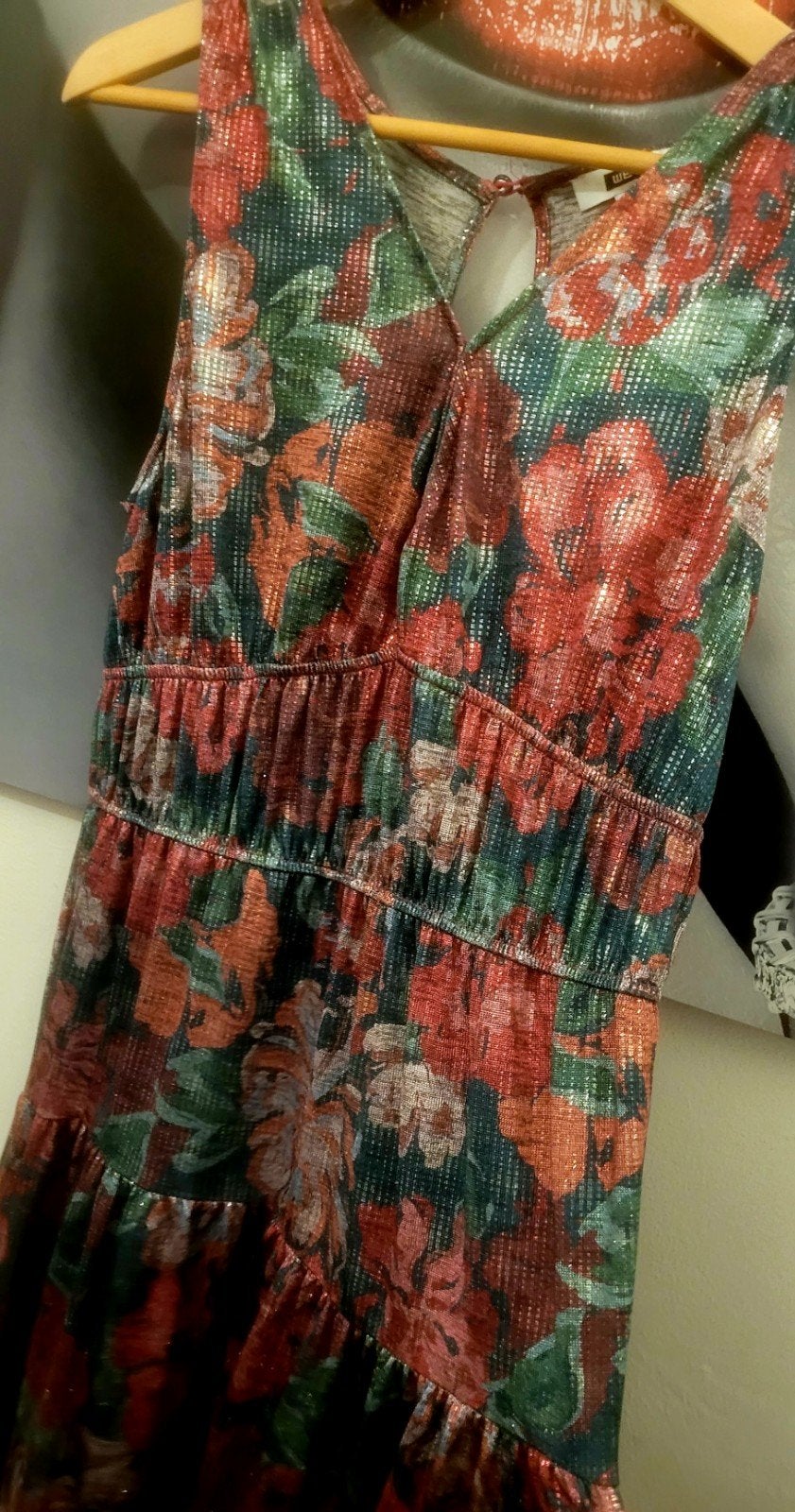 WE Fashion Bloemenprint Maxi Jurk Maat M, Maat 38/40 (M), Meerkleurig, WE Fashion, Ophalen of Verzenden