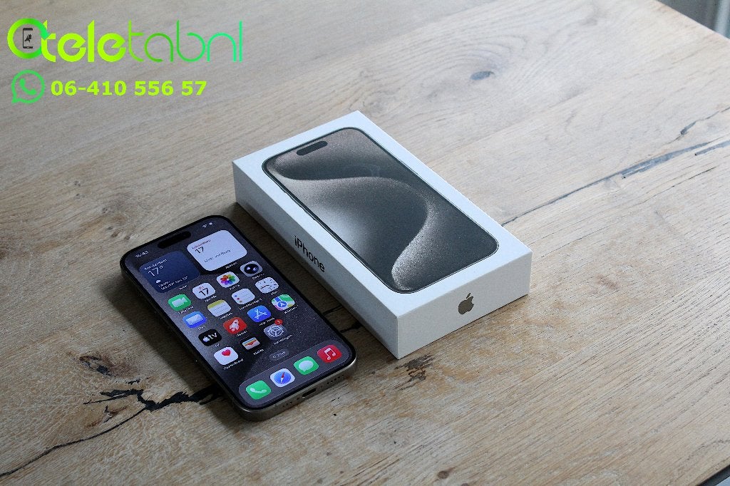 Apple iPhone 15 Pro - 128GB - Naturel Titanium | Batt 100%, Apple, Refurbished, Ophalen of Verzenden, Apple