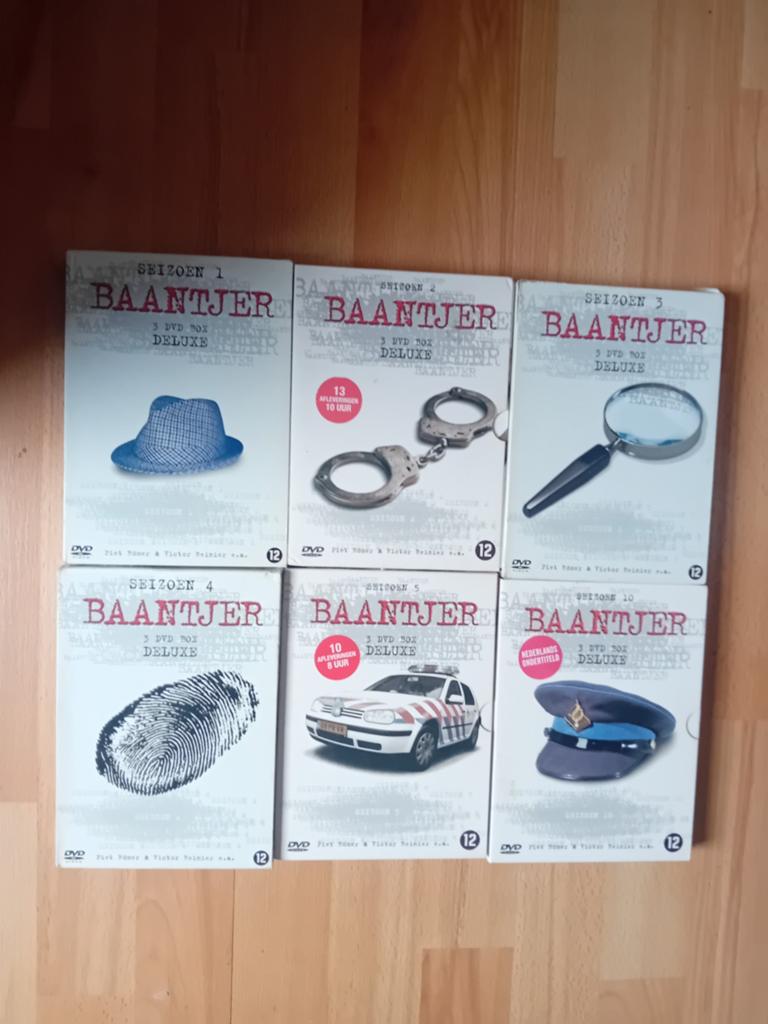 Baantjer de tv serie seizoenen 1 t/m 5 en seizoen 10, Vanaf 12 jaar, Ophalen of Verzenden, Gebruikt, Boxset