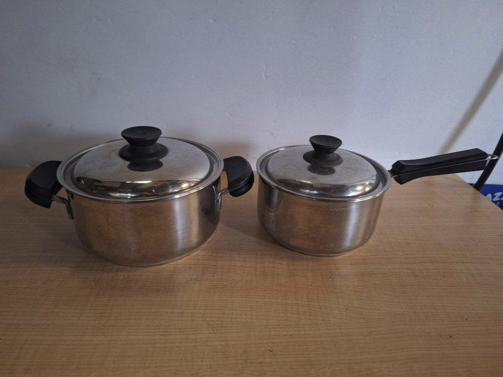 kookpan en steelpan, Ophalen of Verzenden, Zo goed als nieuw, Rvs, Kookpan