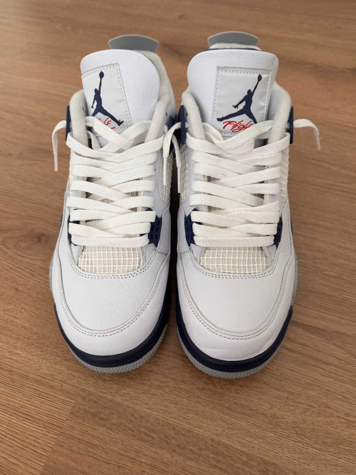 Air Jordan 4 Midnight Navy, Ophalen, Wit, Sneakers of Gympen, Zo goed als nieuw