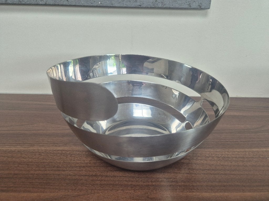 RVS Auerhahn Fruit Schaal doorsnee 22 cm, Schaal, Rond, Ophalen of Verzenden, Zo goed als nieuw
