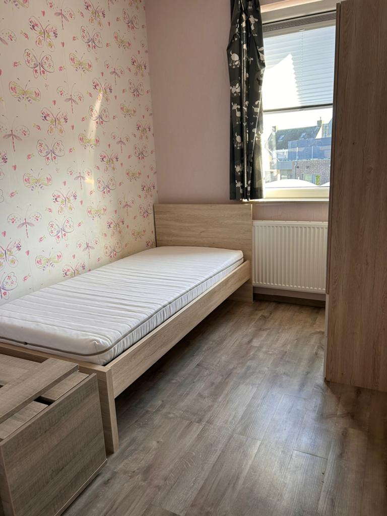 1 persoons bed met kledingkast en opbergkist slaapkamer kind, 85 tot 100 cm, Gebruikt, 180 cm of meer, Ophalen