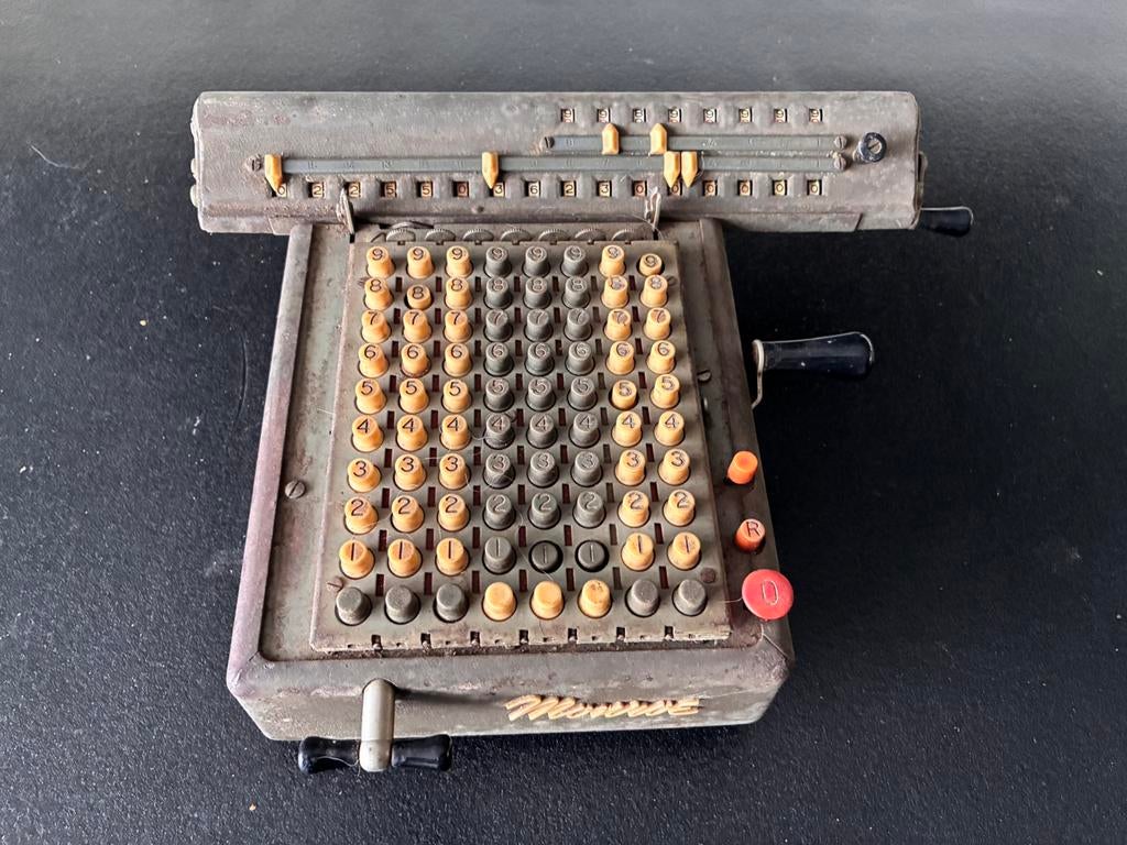 Oude Monroe mechanische telmachanie, Ophalen of Verzenden, Gebruikt