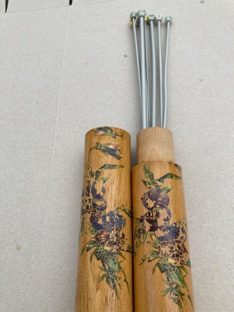 antieke/vintage breinaaldenkoker set, Ophalen of Verzenden, Gebruikt, Breien, Naald