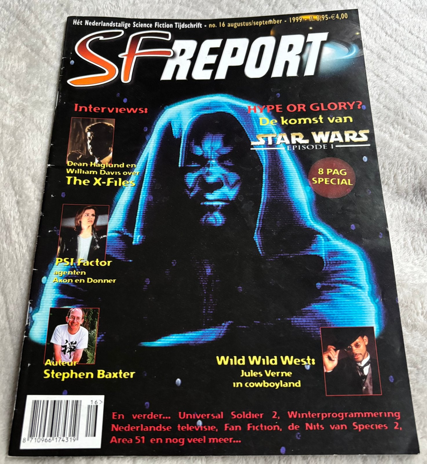 SF-report magazine #16 aug/sept 1999, Ophalen of Verzenden, Zo goed als nieuw, Muziek, Film of Tv