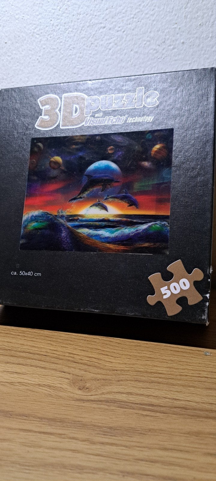 3D Dolfijnen Puzzel 500 stukjes - Visual Echo Technology, Ophalen of Verzenden, Meer dan 50 stukjes, Gebruikt, 6 jaar of ouder