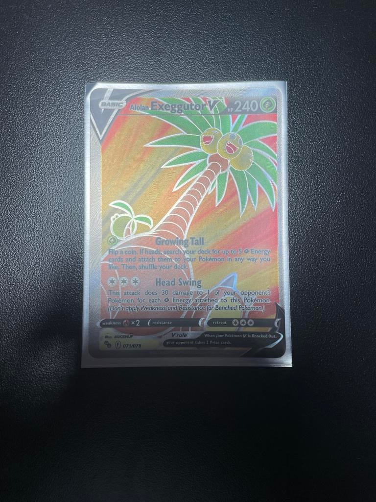 Alolan Exeggutor V (071/078) Pokémon Kaart, Ophalen of Verzenden, Zo goed als nieuw, Losse kaart, Foil